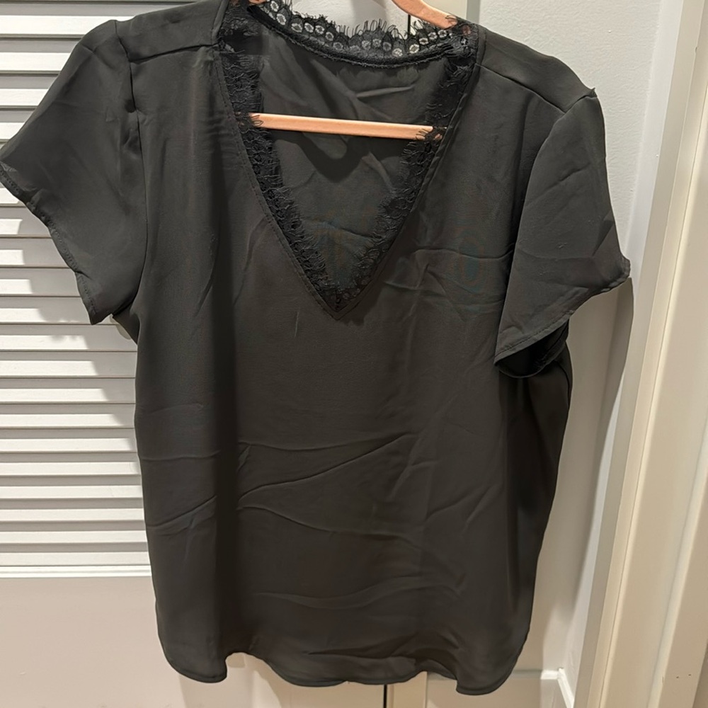 Lime Flare Blouse